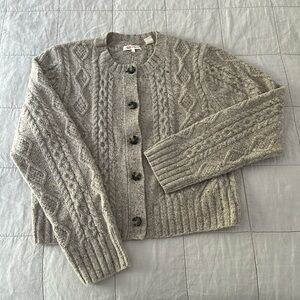 Cardigan melange light brown Cable Holidays